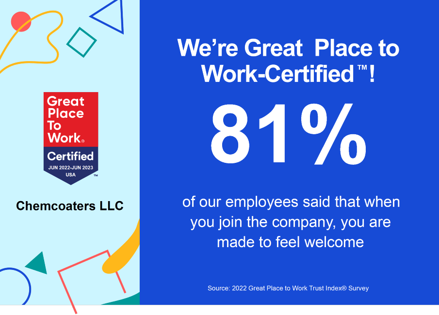 81% of employees feel welcome because we're a great place to work